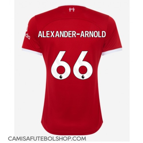 Camisa de time de futebol Liverpool Alexander-Arnold #66 Replicas 1º Equipamento Feminina 2023-24 Manga Curta